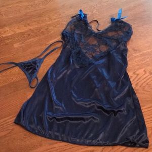 Navy blue lingerie set